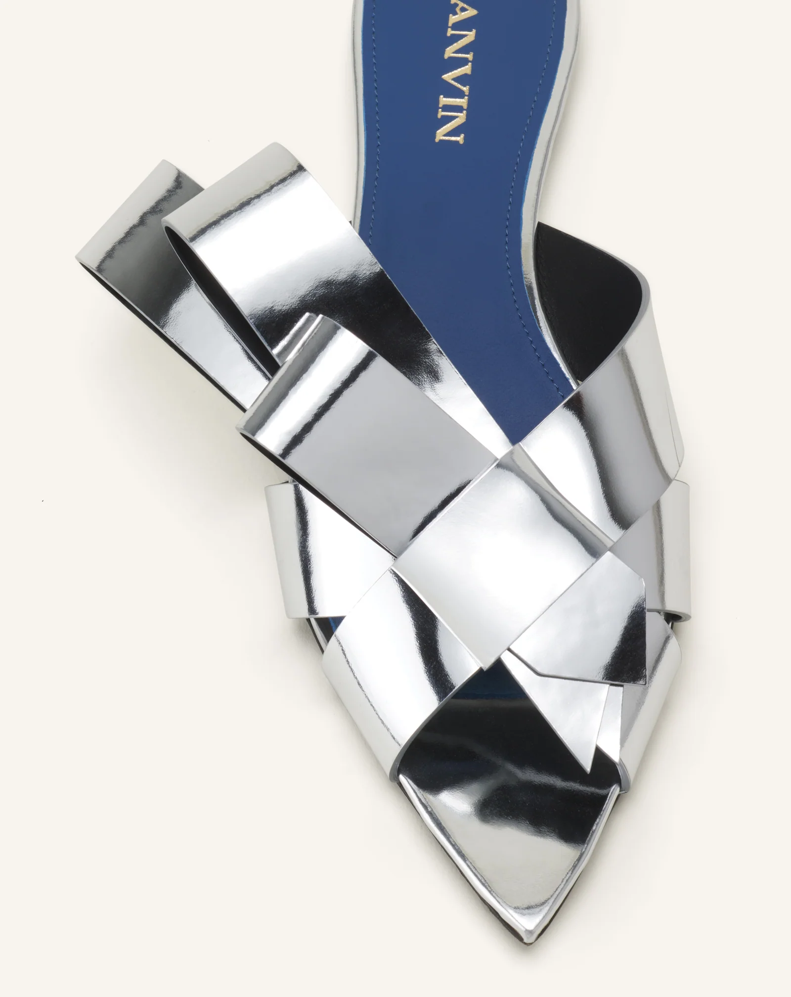 CADEAU FLAT MULE IN METALLIC LEATHER - Image 5