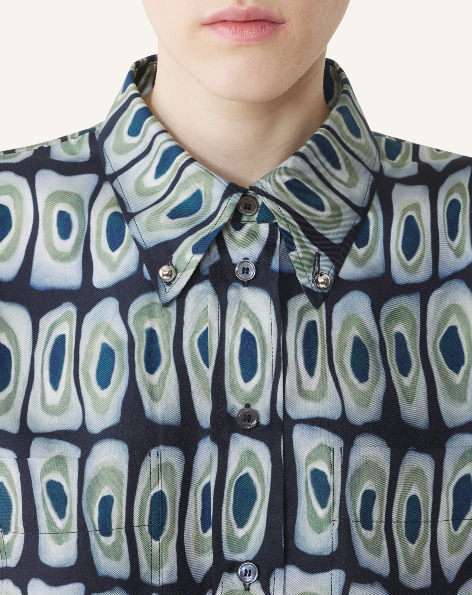 CLASSIC PRINTED SHIRT IN SILK - Image 5