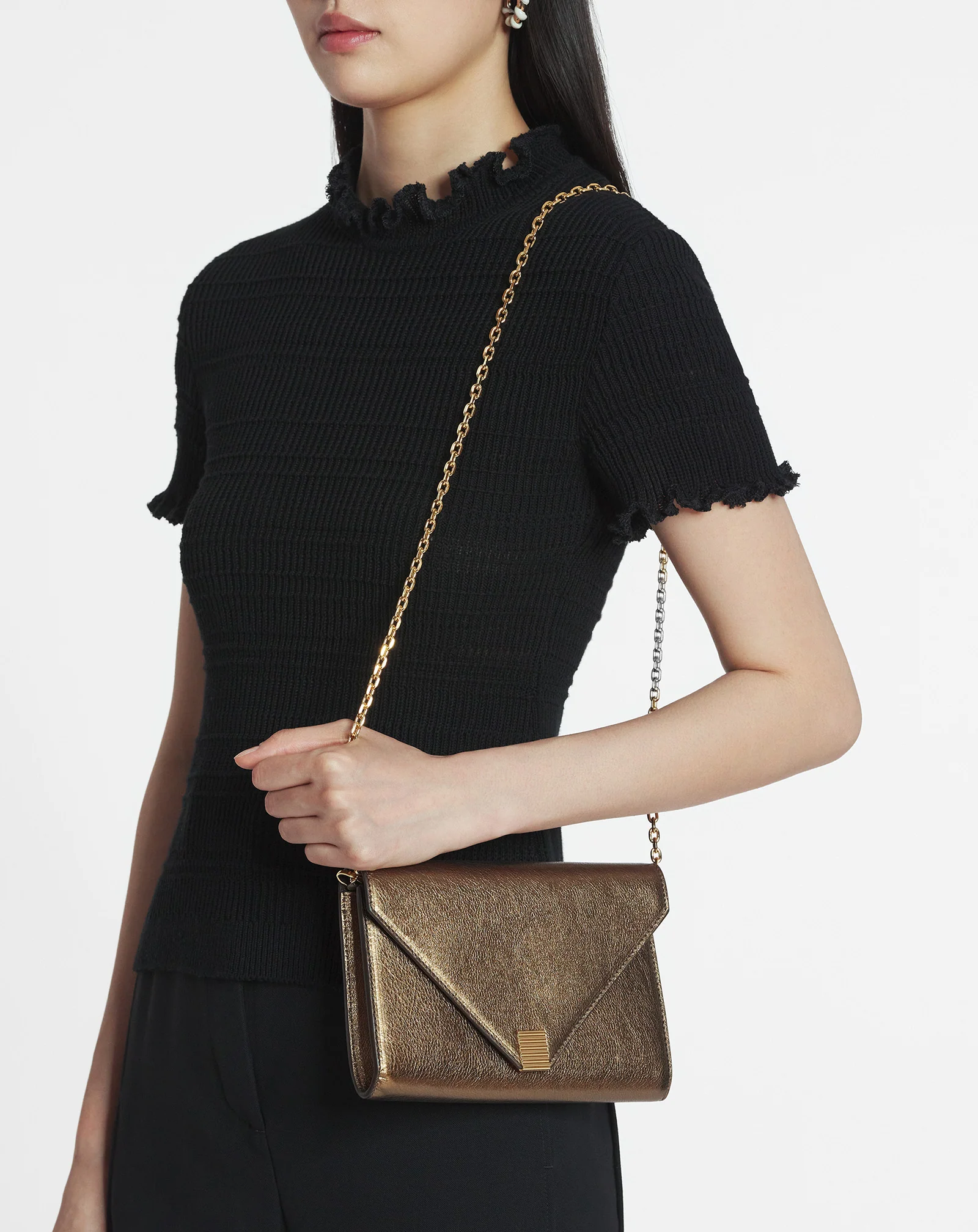 CONCERTO ARPÈGE WALLET BAG IN METALLIC GRAINED LEATHER - Image 2