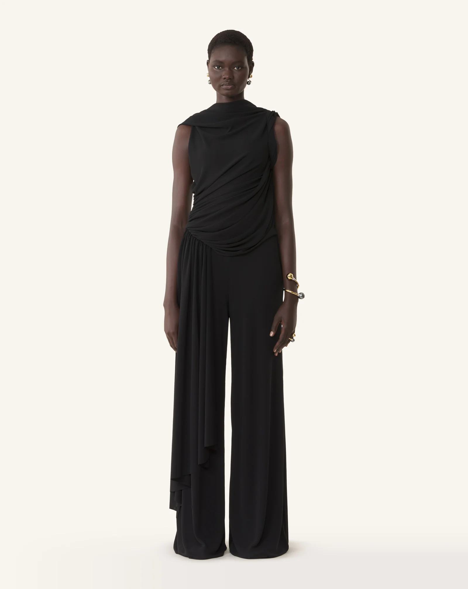 DRAPED JUMPSUIT IN CREPE JERSEY - Image 2