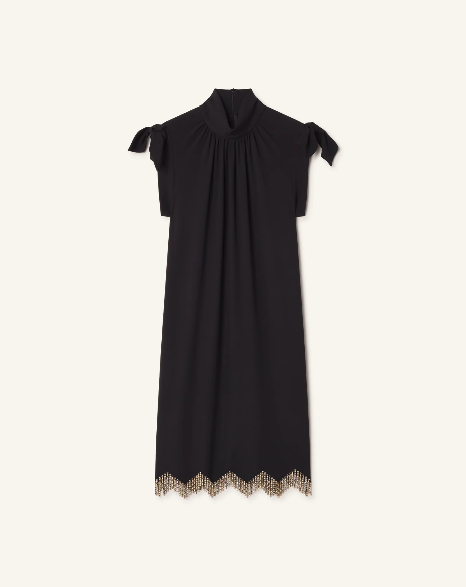 EMBROIDERED BOW DRESS IN SABLÉ