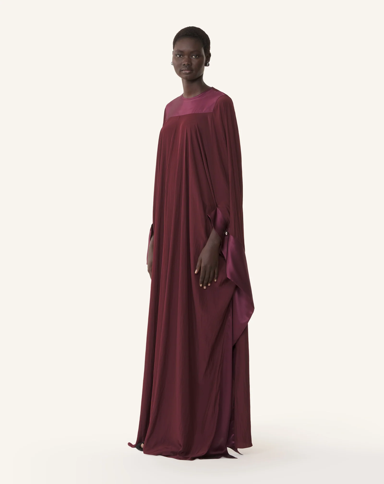 FULL-LENGTH CHARMEUSE DRESS - Image 3