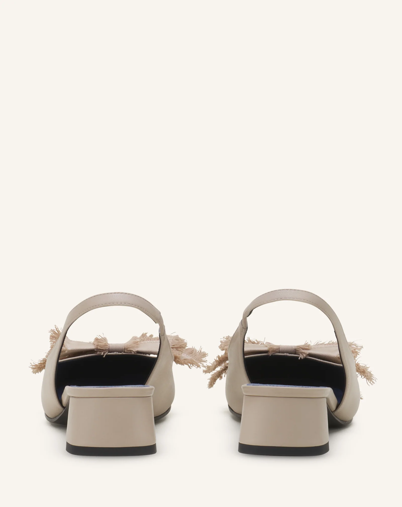 HEELED SLINGBACK BALLERINA IN LEATHER - Image 3