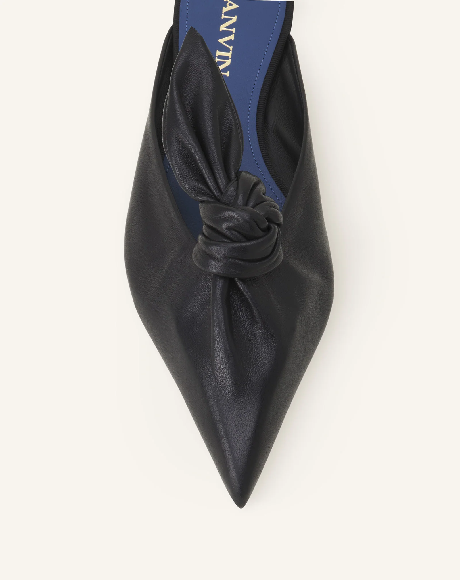 MIDNIGHT STEP MULE WITH A LEATHER BOW - Image 5