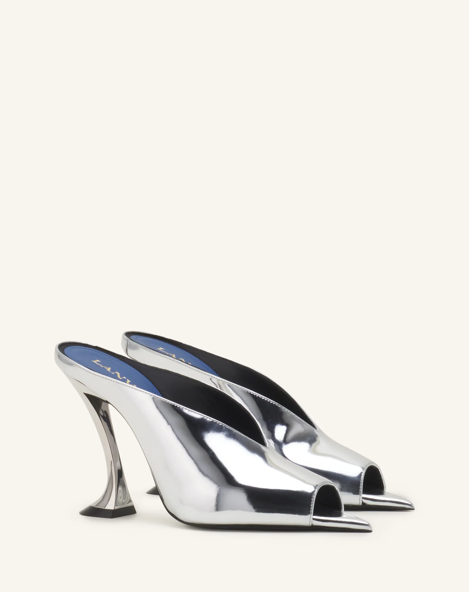 MIDNIGHT STEP MULE IN METALLIC LEATHER - Image 2