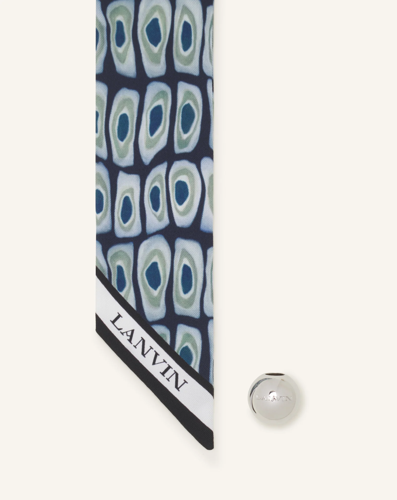 MURANO PRINT SILK TWILLY WITH JEWELRY FASTENER - Image 5