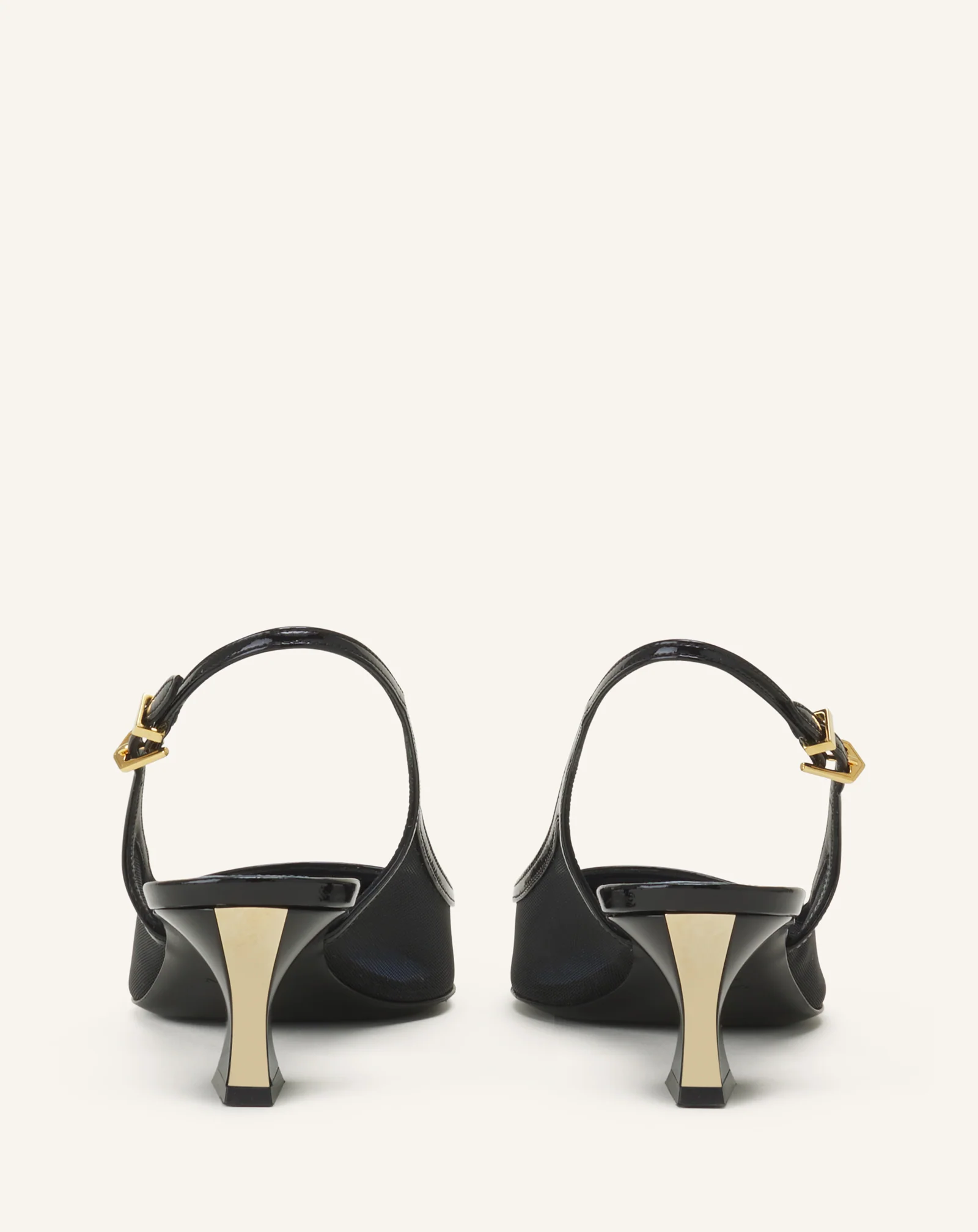 NOCTURNE SLINGBACK IN MESH AND PATENT LEATHER - Image 3