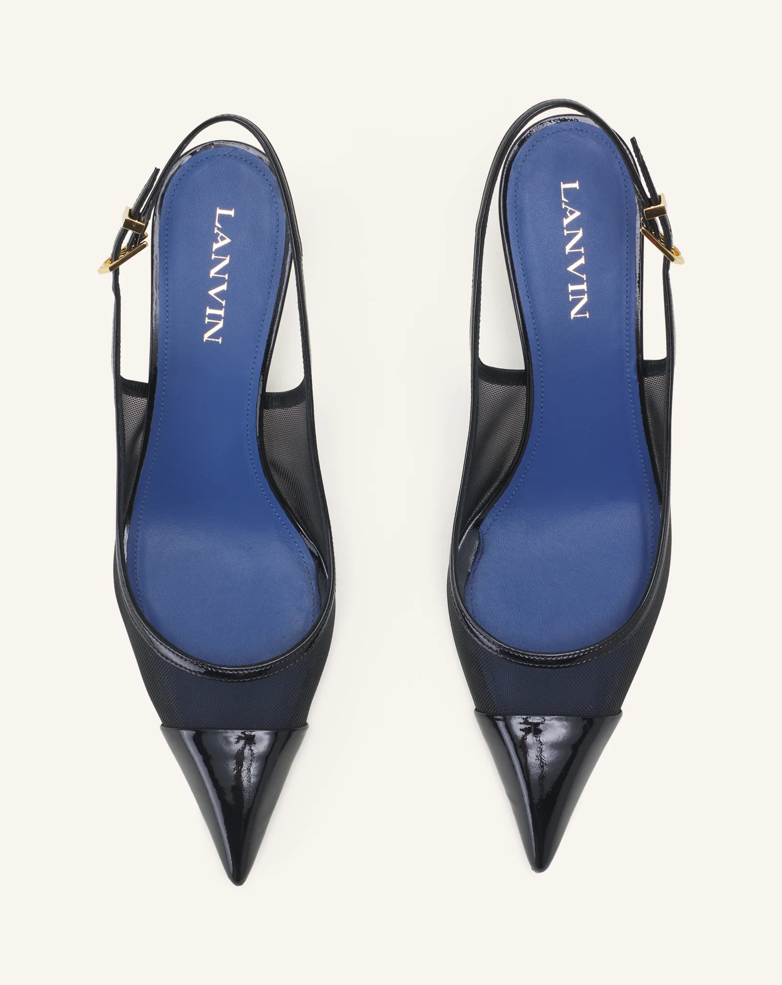 NOCTURNE SLINGBACK IN MESH AND PATENT LEATHER - Image 4