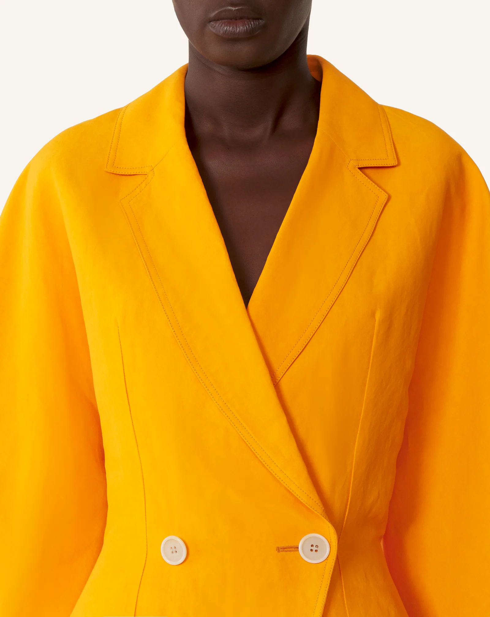 PAPER AND VISCOSE OPEN-BACK JACKET - Image 5
