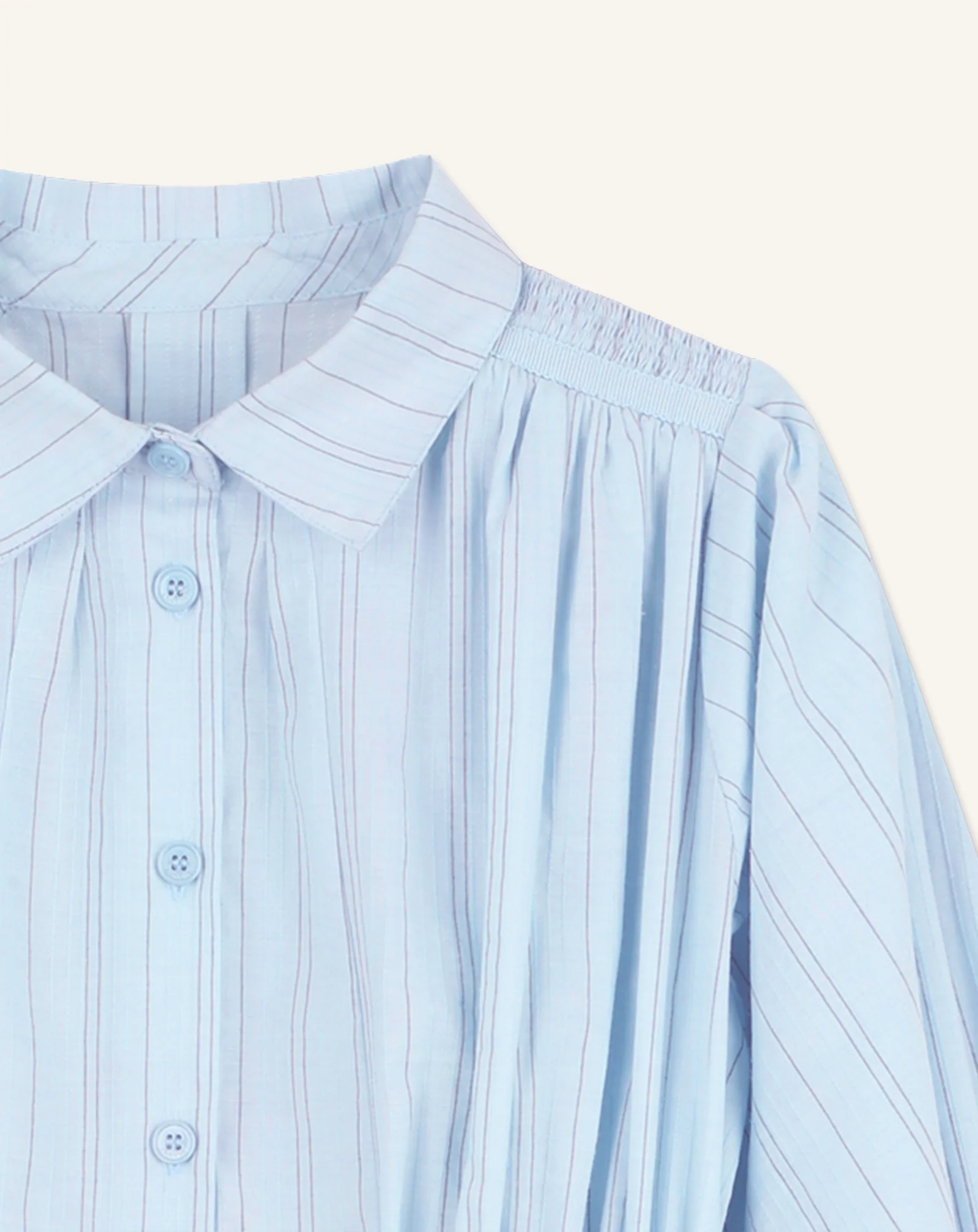 LONG SLEEVE SMOCK DRESS IN COTTON - Image 4