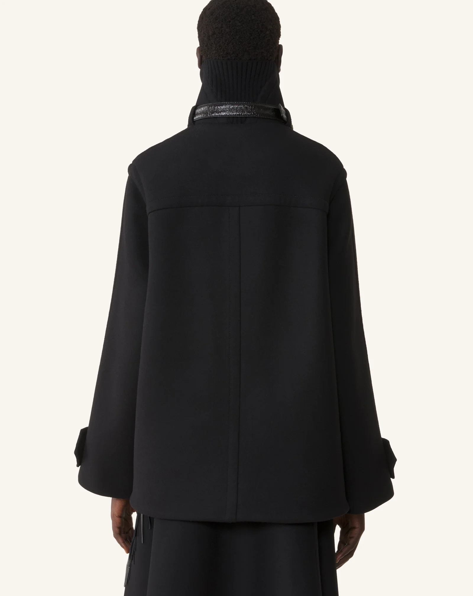 SHORT WOOL COAT WITH STAND-UP COLLAR - Image 4