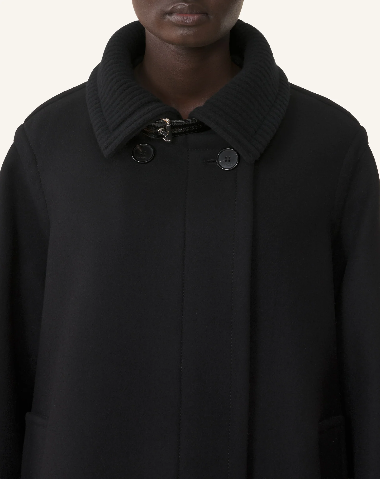 SHORT WOOL COAT WITH STAND-UP COLLAR - Image 5