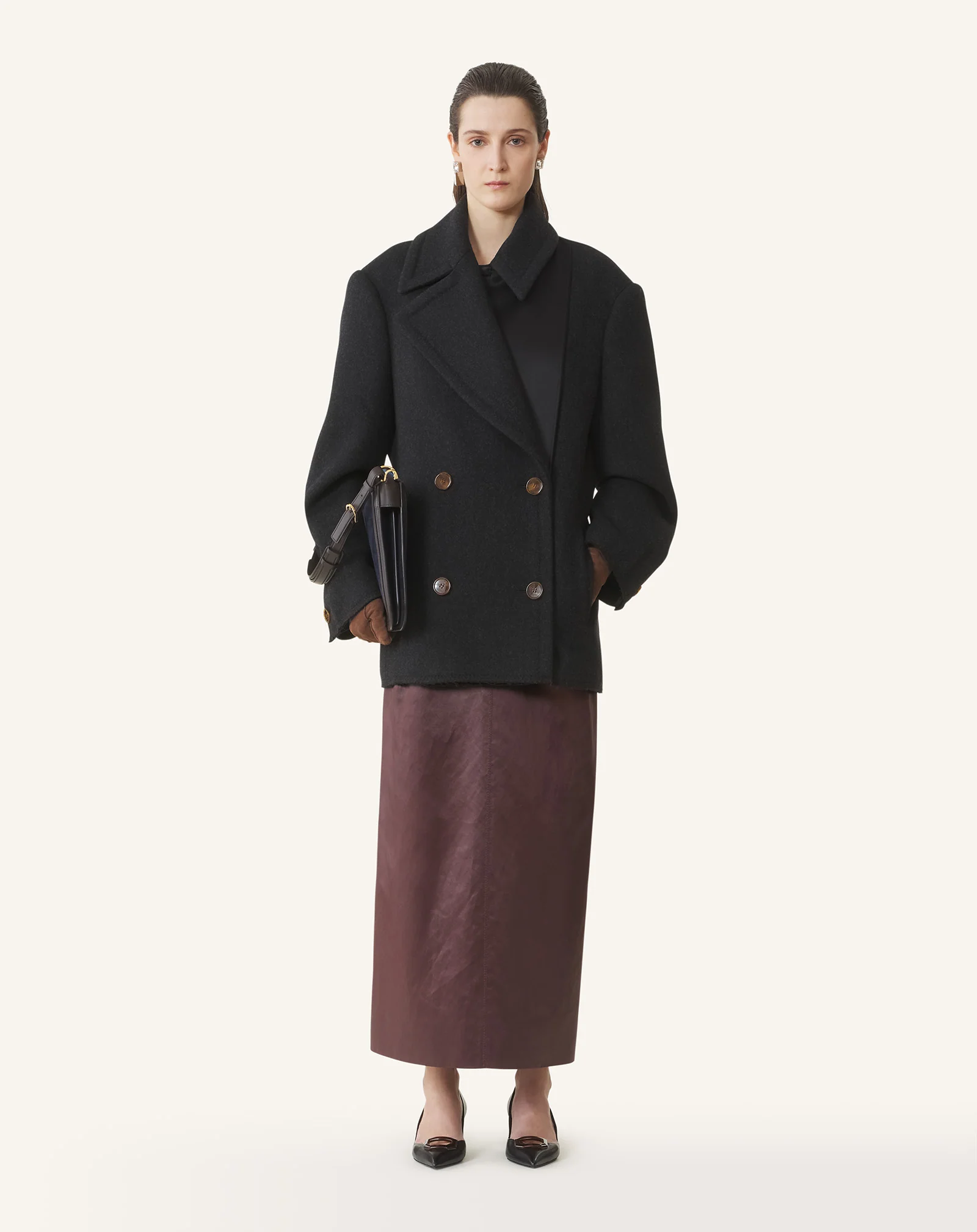 SHORT PEACOAT IN WOOL - Image 2