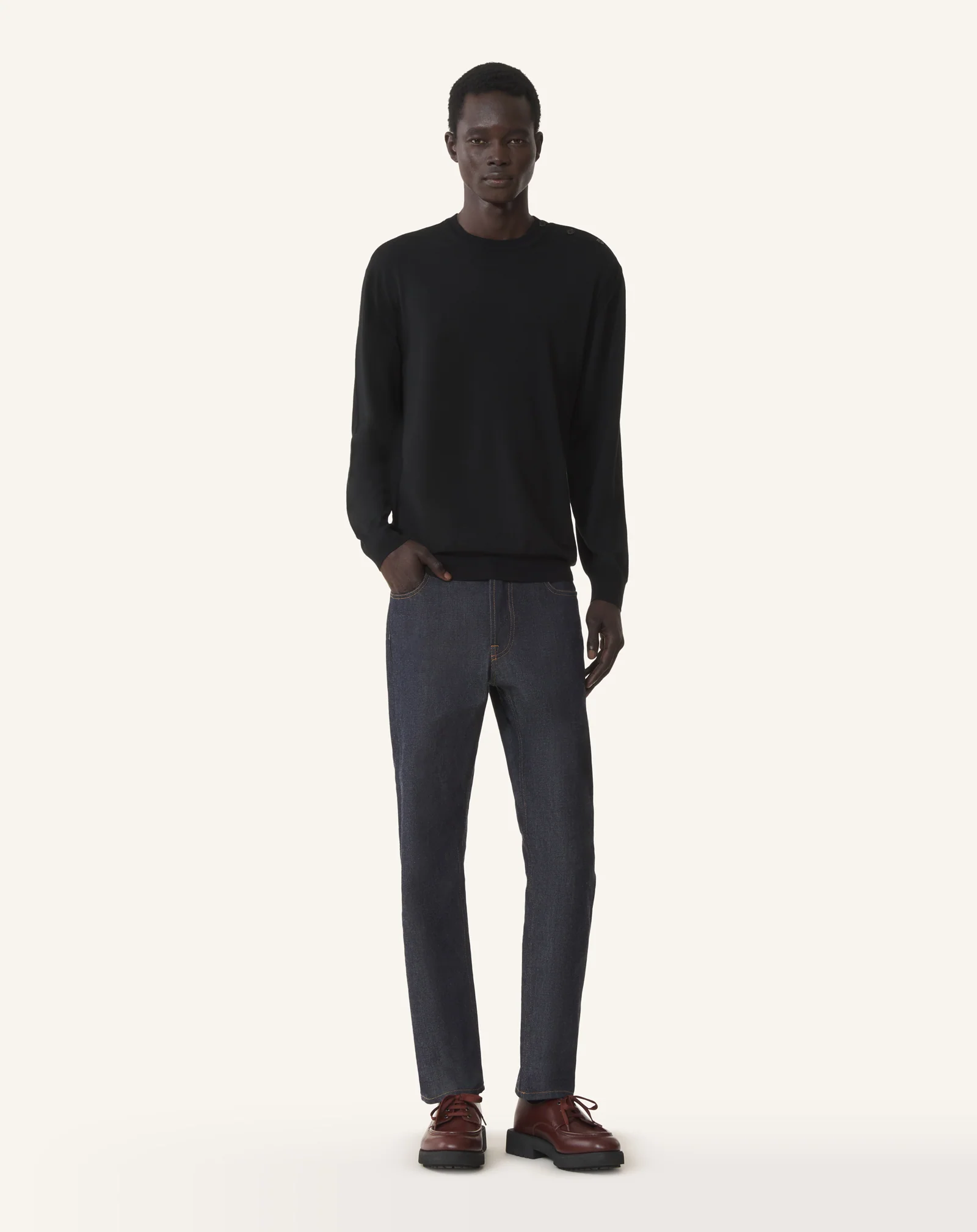 STRAIGHT-LEG DENIM PANTS - Image 2
