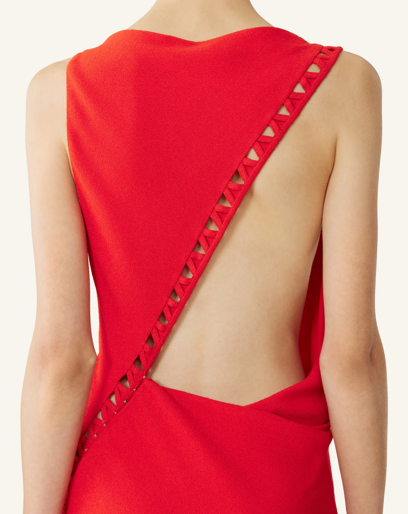 VISCOSE DRAPED-BACK LONG DRESS - Image 6