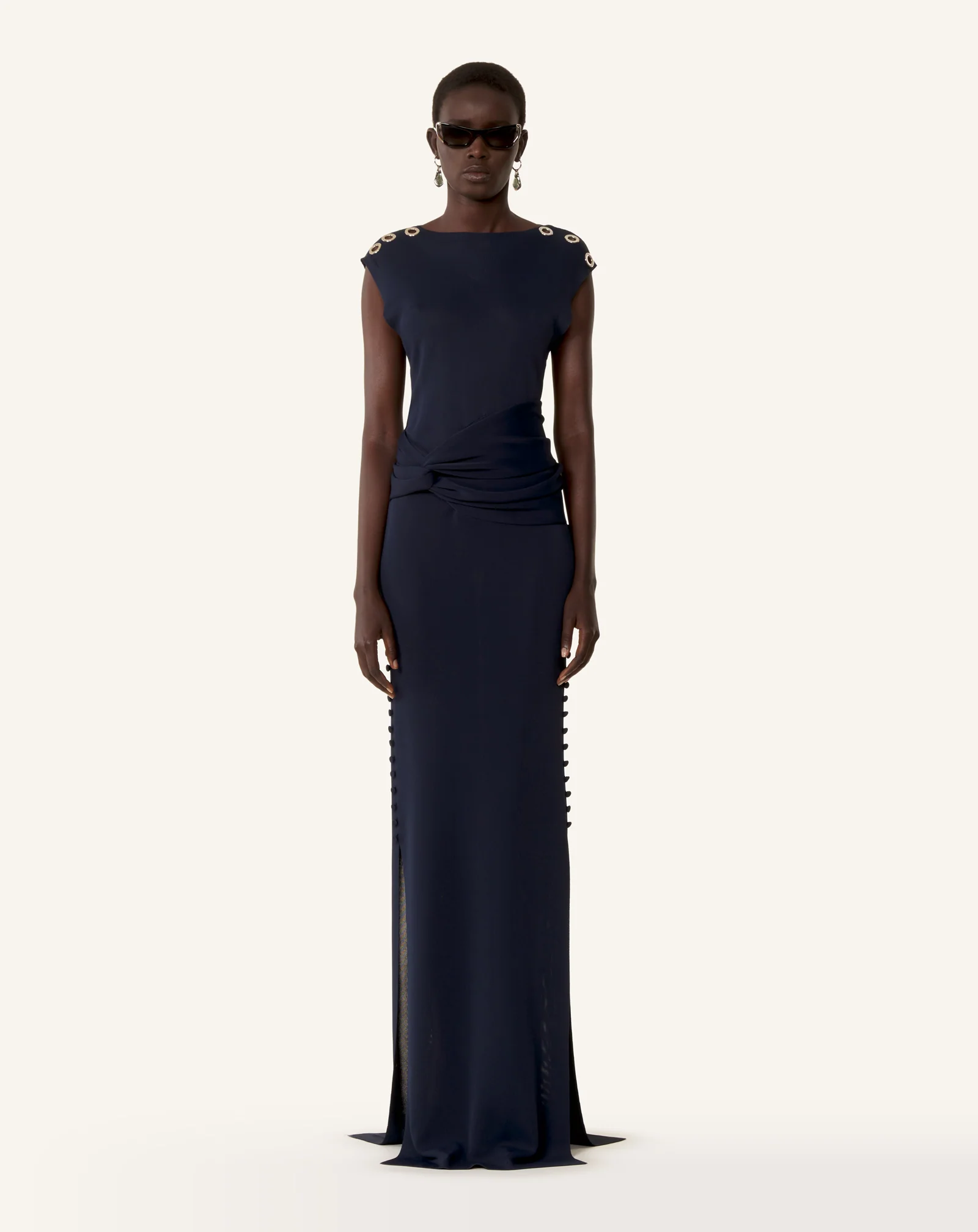 VISCOSE FITTED CHOKER DRESS - Image 2