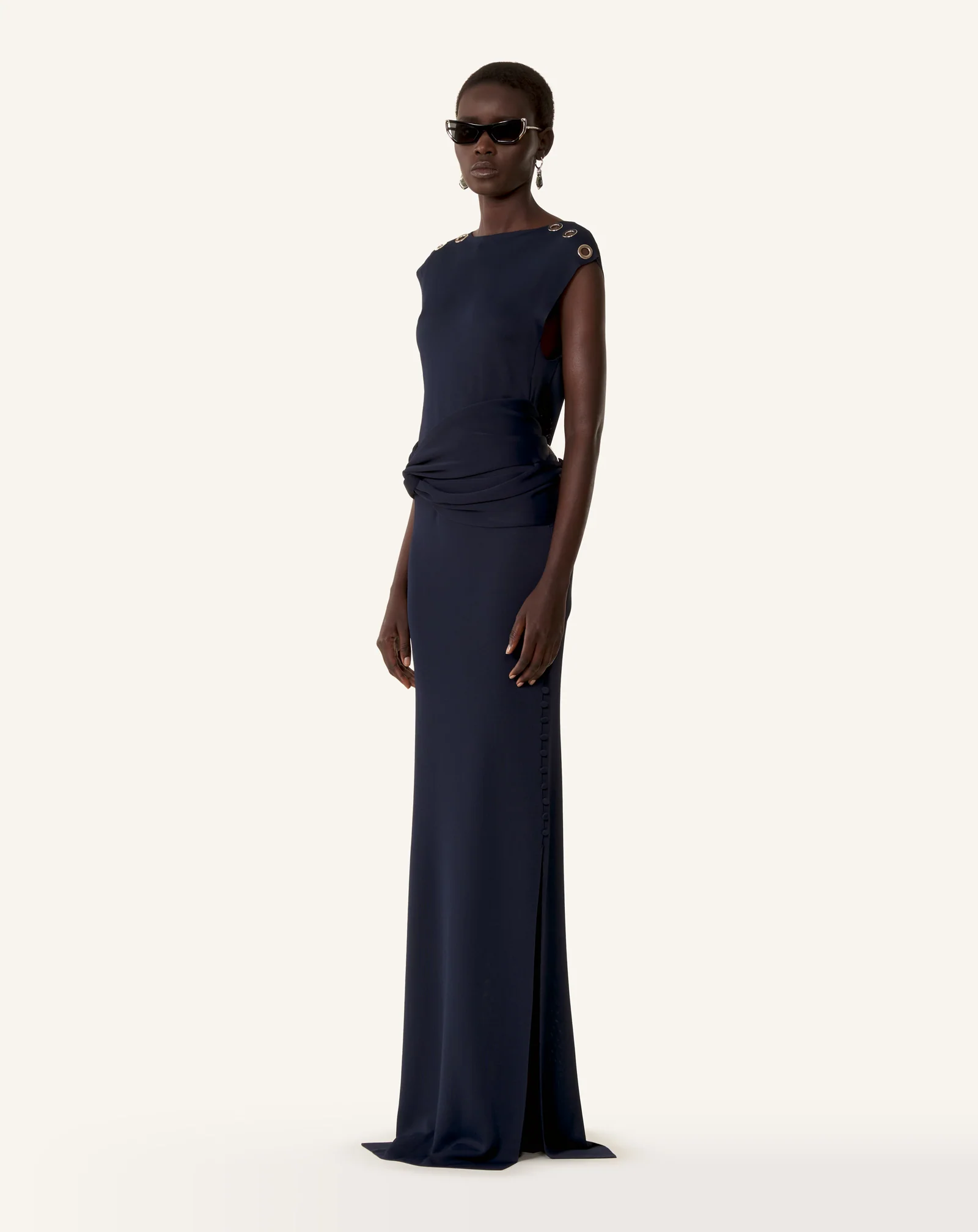 VISCOSE FITTED CHOKER DRESS - Image 3