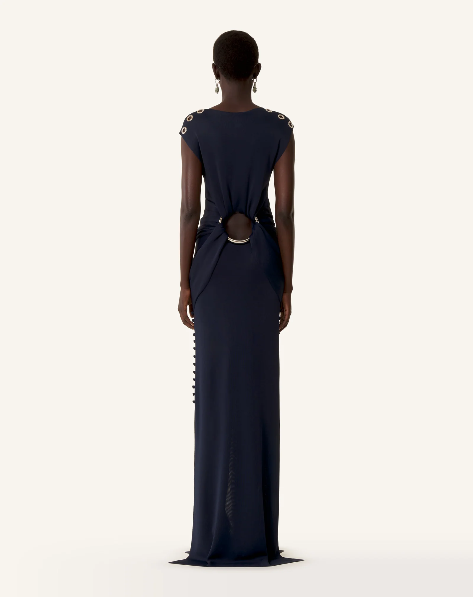 VISCOSE FITTED CHOKER DRESS - Image 4