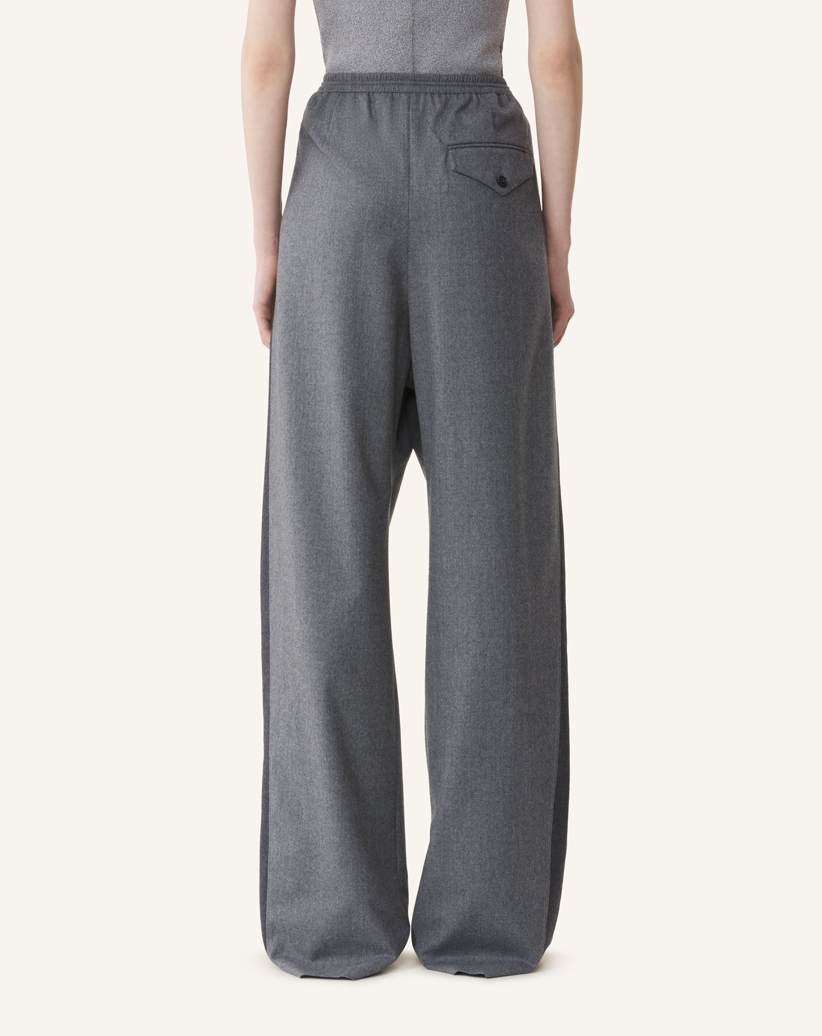 WIDE PANTS IN WOOL FLANNEL - Image 4